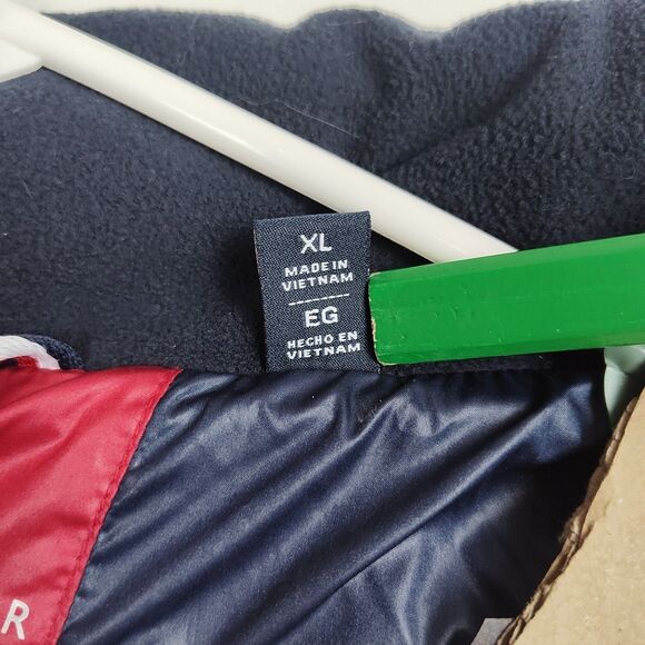 Tommy Hilfiger Puffer Coat Men's XL Navy Blue Full-Zip Hooded Insulated - Picture 10 of 13